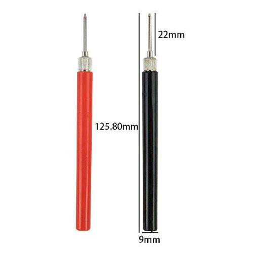 2PCS Multimeter Spring Test Probe Tip Insulated Test Hook