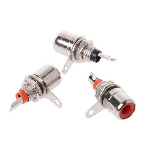 10 Pcs Nickel Plated RCA Phono Chassis Panel Mount Female