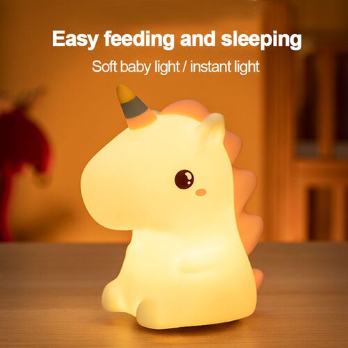 Unicorn Cute Silicone LED Night Light For Kids Children USB