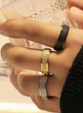 Stainless Steel Ring Womens Niche High-end Light Luxury Ins