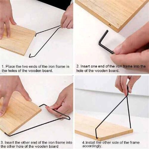 Stylish Floating Wall Shelf Natural Wood Display Rack with