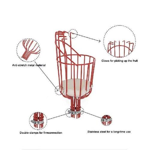 Picking Farm Deep Basket Fruit Picker Head Portable Metal