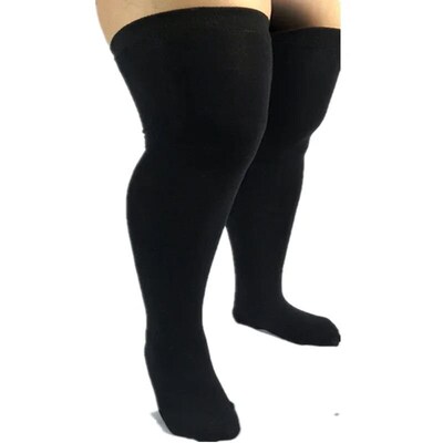 Thigh High Socks Women Plus Size Stockings Oversized Knee Hi