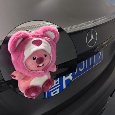 汽车尾部装饰玩偶loopy车外公仔车载后备箱电动车摆件小海狸露比