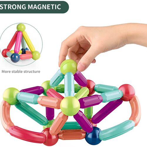 Magnetic blocks Children Multi Color Kids Building Bricks DI
