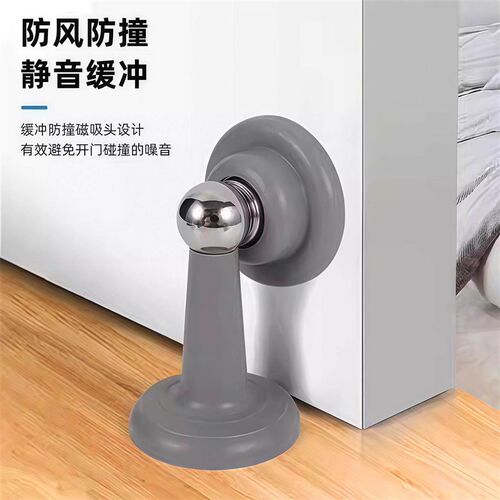 New No-Drill Door Stopper Magnetic Door Holder Floor Mounted