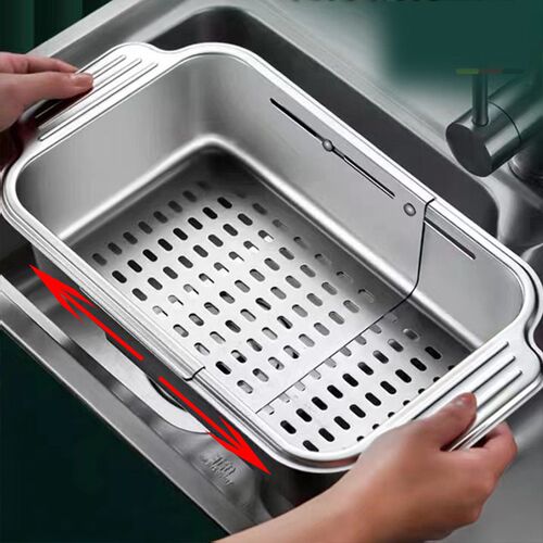 Spot 304 Stainless Steel Kitchen Sink Drain Basket Retracle