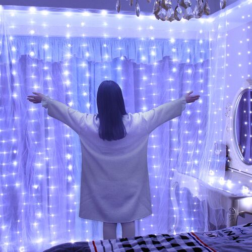Christmas Decoration for Home 3m Curtain String Light Flash