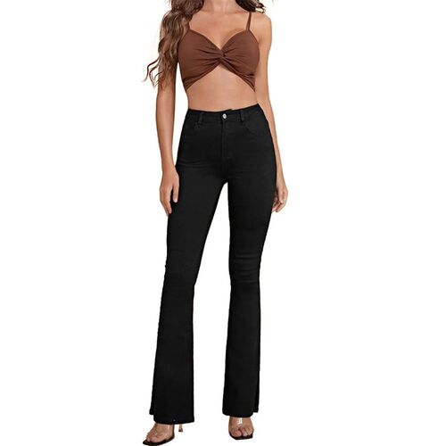 Fall New High Waist Boot Cut Jeans For Women Fashion Stch