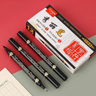 3 pcs/lot Double head Hand Lettering Pens Chinese Calligraph