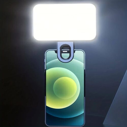 Mini Rechargeable Selfie Fill Light - 3 Color Modes, Adjusta