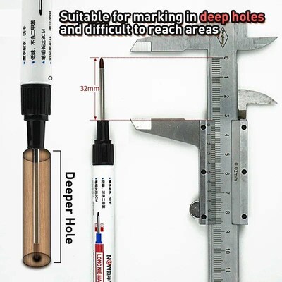 1-8Pcs 4 Colors 32mm Deep Hole Marker Pens Bathroom Waterpro