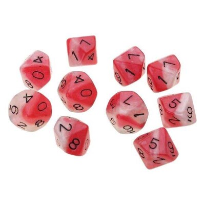OOTDTY 10pcs/set 10 Sided D10 Polyhedral Dices Numbers