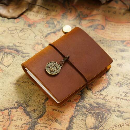 Travelers Notebook - MINI Foldable Diary - Top Layer Cowhid