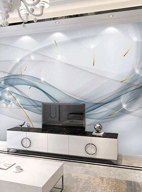 Custom 3D Photo Wallpaper Fashion Lines Dandelion TV Backgr