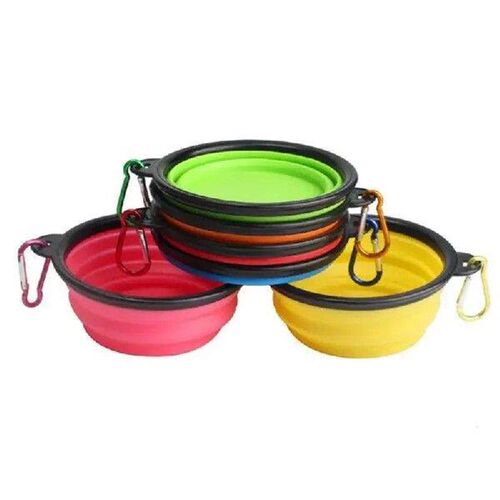 Portable Collapsible Pet Silicone Dog Food Water Bowl