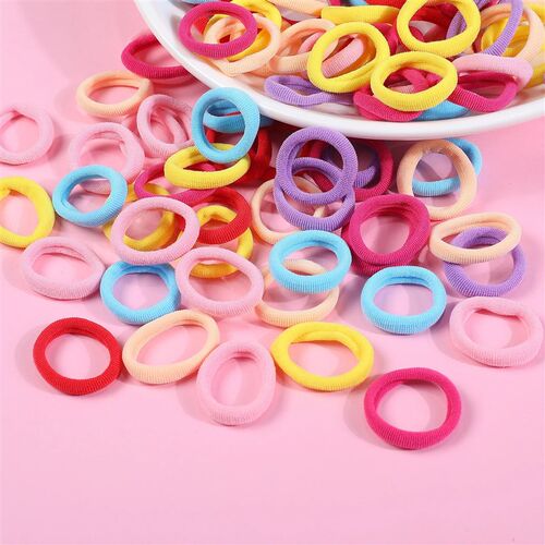 50PCS/Set Women Girls Basic Hair Bands 2cm Simple Solid Colo