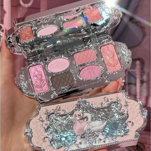 Flower Knows Swan Ballet Eyeshadow Palette Matte Fine Shimme