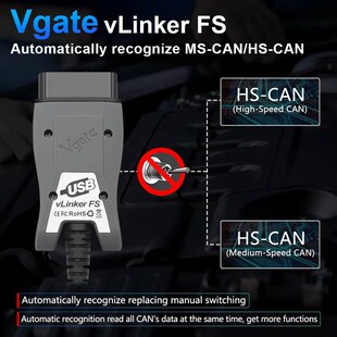 12/24V Vgate vLinker FS ELM327 USB For Ford Full FORScan Fun