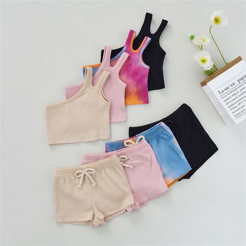Fashion Children Girls Summer Clothes Toddler Kids Girls Tie