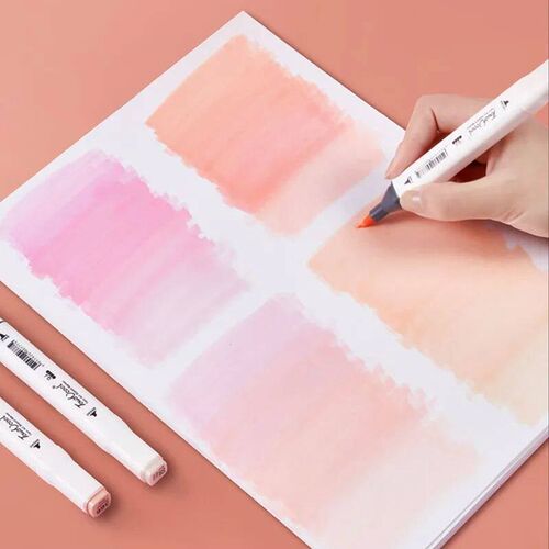 Art Dual Tip Alcohol Based Flesh Color Marker Pen Set 20/24/