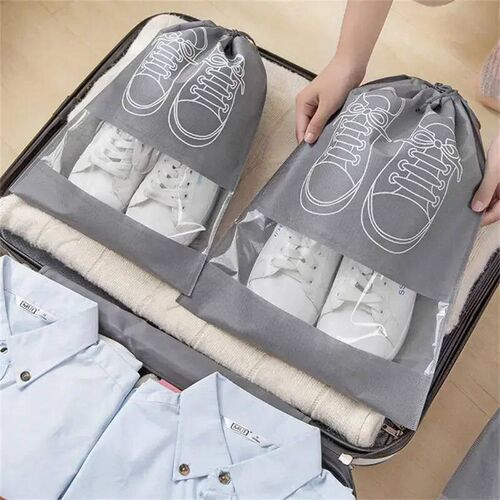 5/10pc Shoe Storage Bag Cloet Organizer Non Woven Travel Por