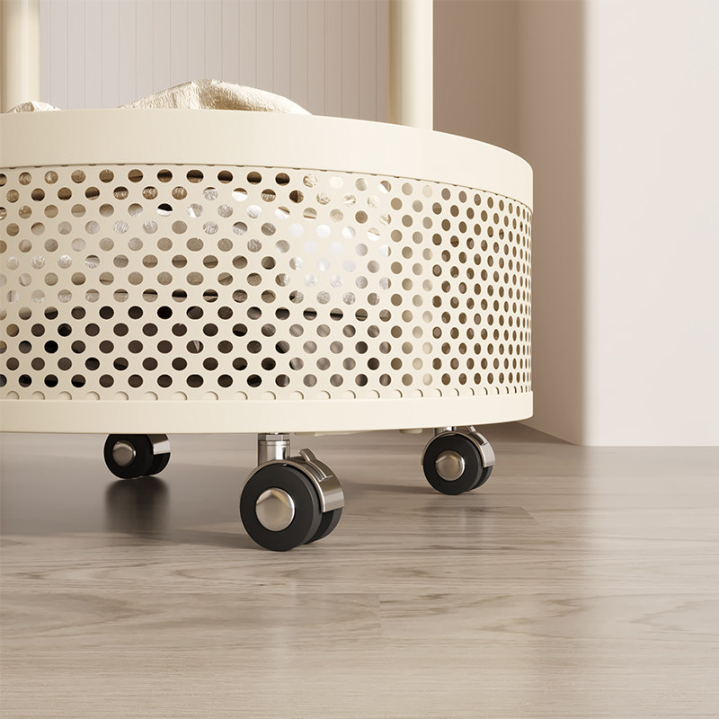 奶油风加厚儿童卧室室内床边落地圆形小型衣帽架不占空间的挂衣架,收纳整理,置地/升降晾晒衣架,淘宝优惠券,粉丝福利购,淘宝优惠卷