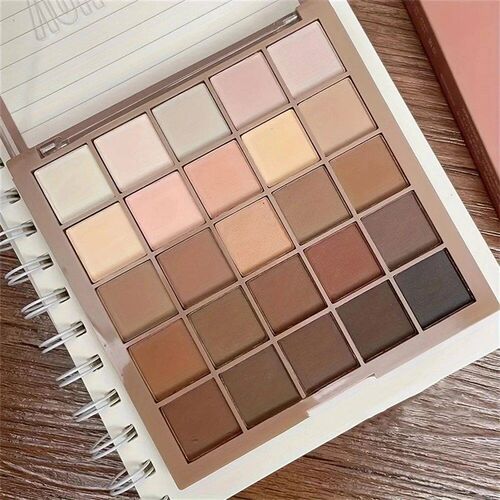 25 Color Eyeshadow Palette - Neutral Gray and Brown Earthy T