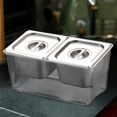 Chilled Condiment Caddy Removable Containers Fruit Tray