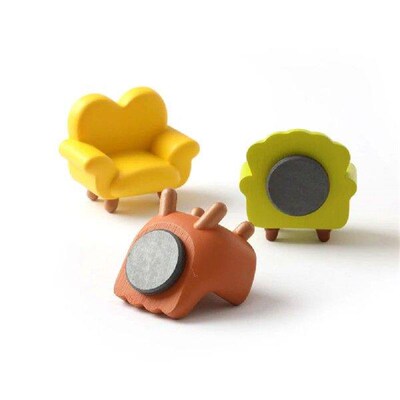 Colorful Sofa Refrigerator Sticker 3D Resin Ornament