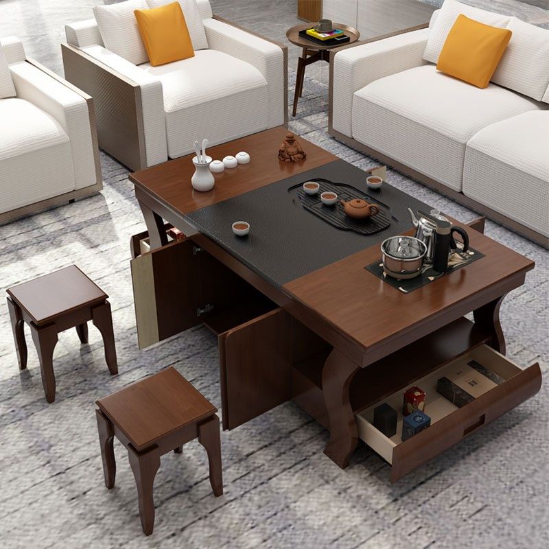 实木功夫茶几茶具装一体茶台办公室小户型客厅家用火烧石泡茶桌,住宅家具,茶几,淘宝优惠券,粉丝福利购,淘宝优惠卷