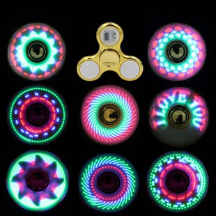 6colors Creative LED Light Luminous Fidget Spinner Changes H
