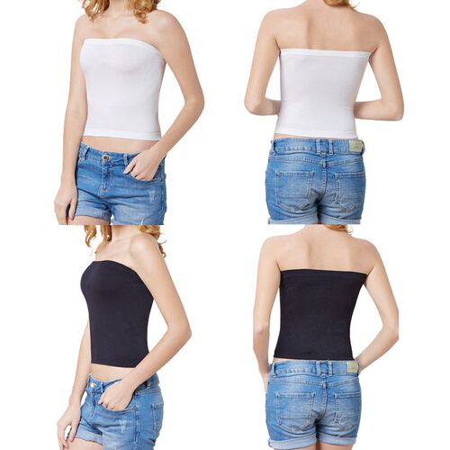 2021 Strapless Bra Womens Sexy Casual Long Tube Top Bandeau