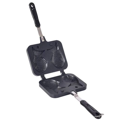 Kitchen Double Fish Shaped Hot Dessert Waffle Cake Maker Pan