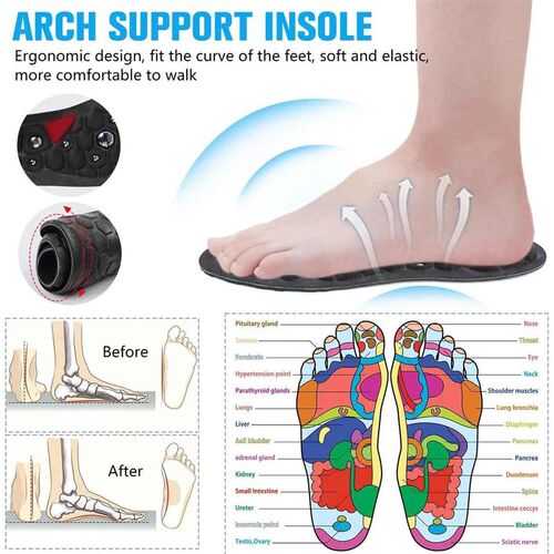 Unisex Acupressure Foot Insoles Orthopedic Shoe Soles Magnet