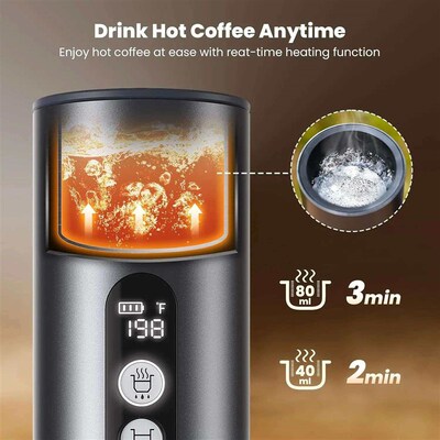 150W Espresso Maker with 2-3 Min Fast Self-Heating, Portable