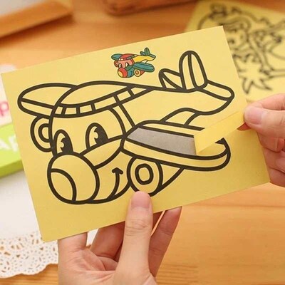 10Pcs Children Drawing Toys  Sand Painting Pictures Kid DIY