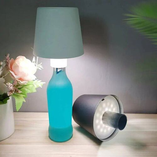 AmmToo LED Wine Bottle Lamp Head Table Lamp Removable USB Ch