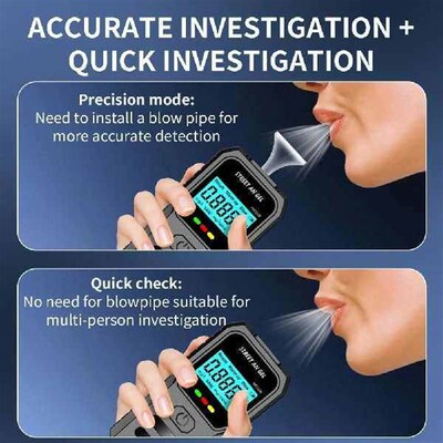 Digital Alcohol Breathalyzer Backlight LCD Display Portable