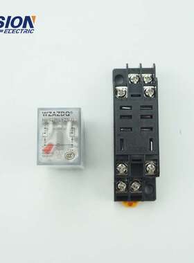 小型中间继电器PTF08A 8针 220V带底座