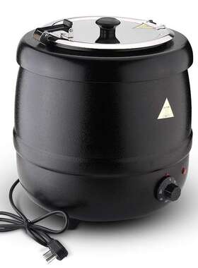 10L黑色电子暖汤煲 自助餐布菲炉保温汤锅 电热汤炉电保温粥汤炉