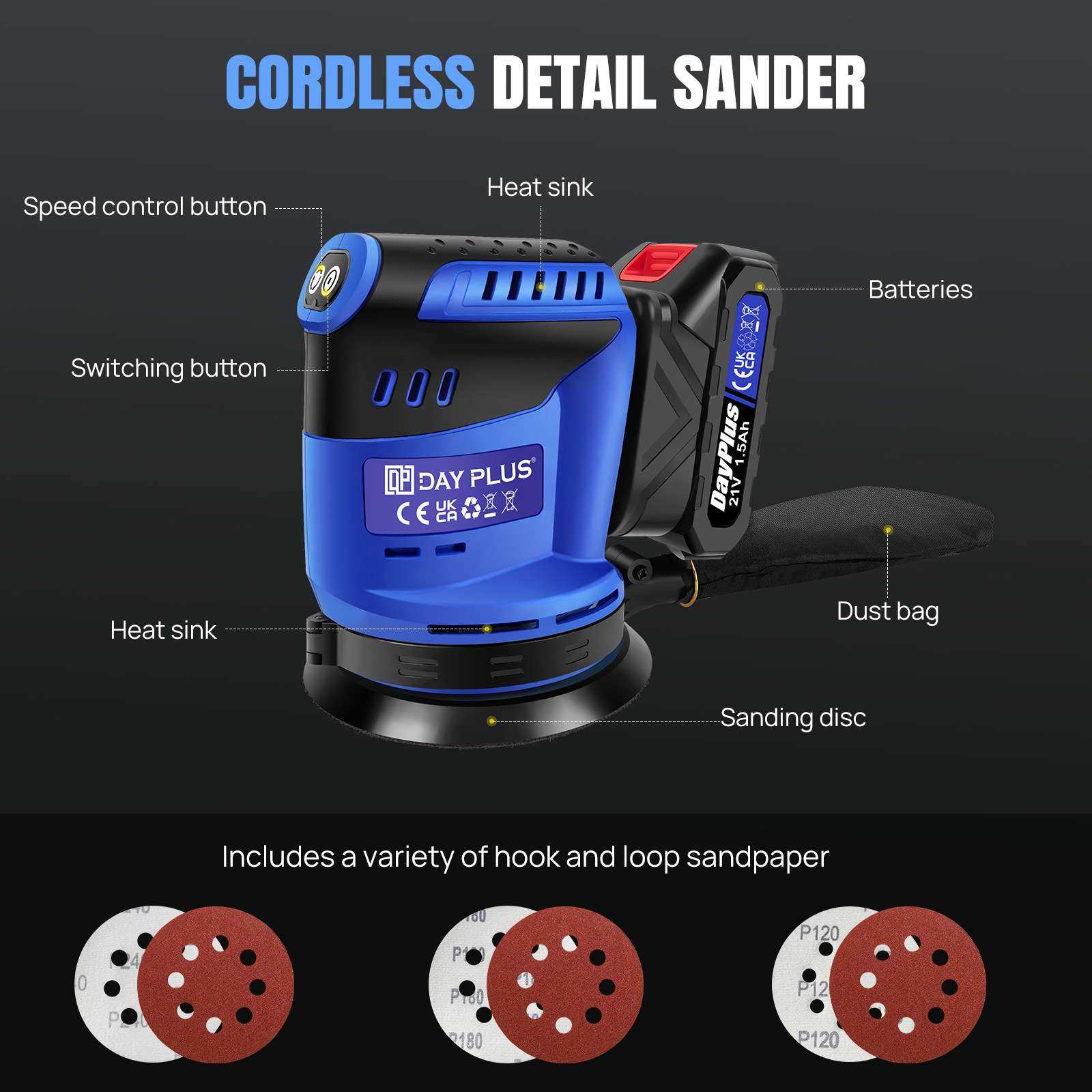 锂电砂纸圆型打磨机无线手持无尘家具木材金属打磨抛光砂纸机,3C数码配件,其它配件,淘宝优惠券,粉丝福利购,淘宝优惠卷