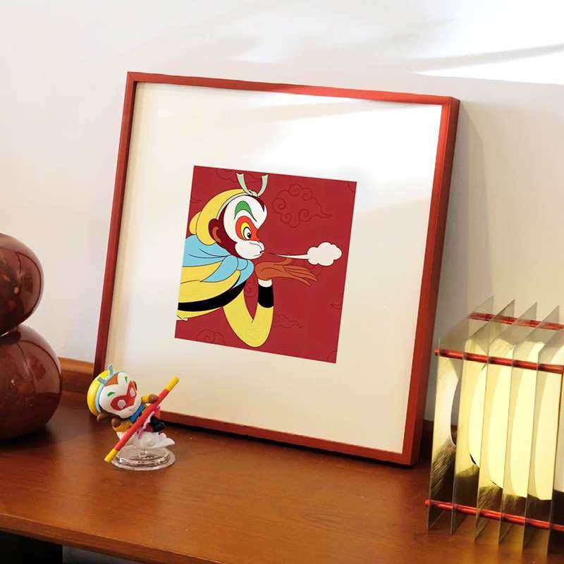 红色框孙悟空挂画外文版《西游记》绘本装饰画80后男卧室桌面摆件,3C数码配件,其它配件,淘宝优惠券,粉丝福利购,淘宝优惠卷