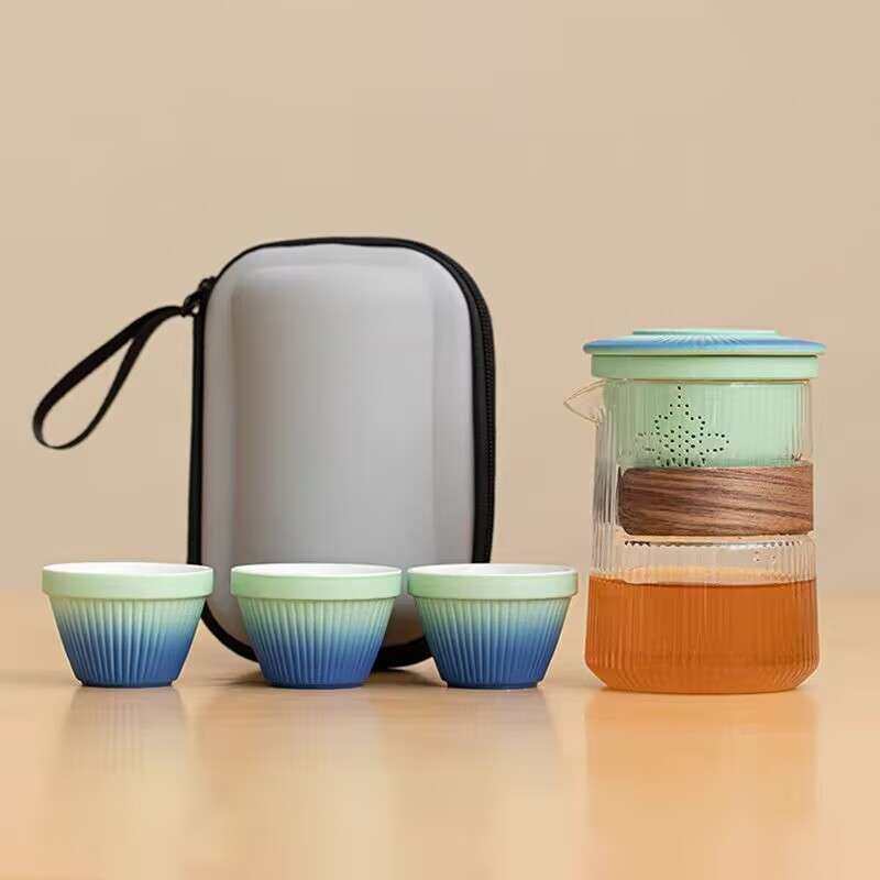 便携式旅行茶具小套装简易户外泡茶壶茶杯简约现代女士露营快客杯,3C数码配件,其它配件,淘宝优惠券,粉丝福利购,淘宝优惠卷