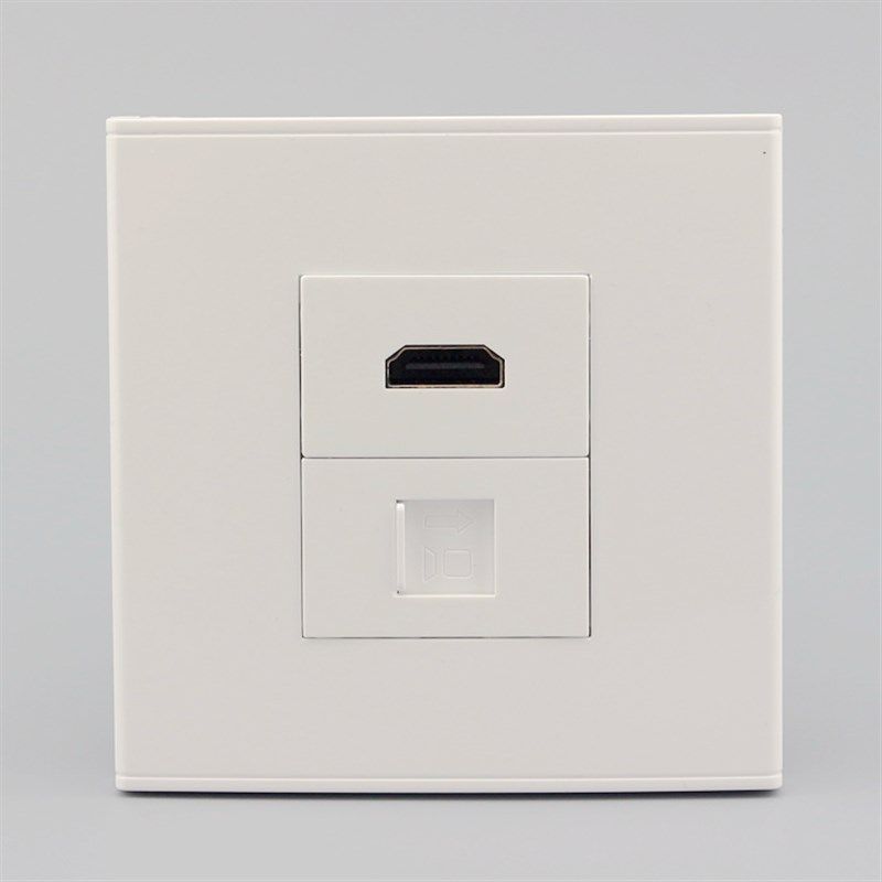 8型口墙插 hdmi面板8墙插座模块 六类网线对接接口网络网口