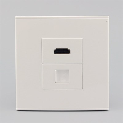 8型口墙插 hdmi面板8墙插座模块 六类网线对接接口网络网口