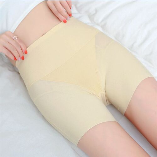 High Waist Belly-tucking Ice Silk Seamless Safety Pants tton