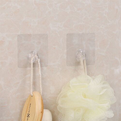 5pcs/10pcs Transparent Hangers Self Adhesive wall Hooks Stor