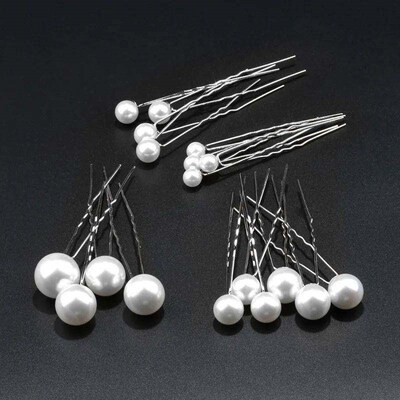 Fashion Metal U Shape Pearl Hairpin Clips Wedding Bridal Upd