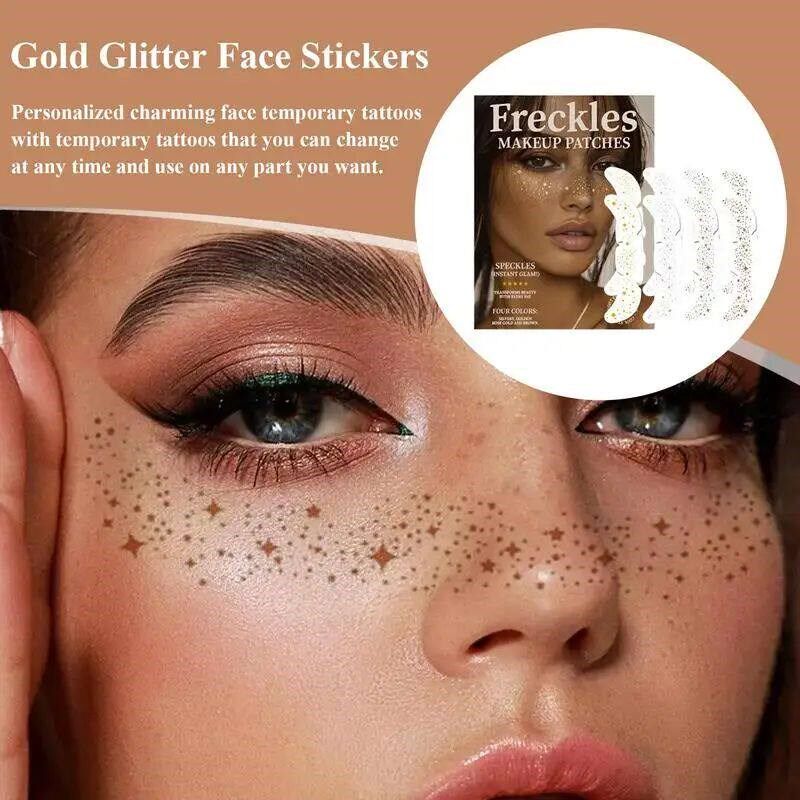Glitter freckles Patches 8X Face Speckles Stickers Glitter S - 实物图